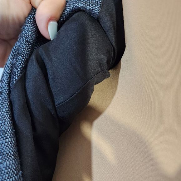 NINA MCLEMORE blue 100% textured silk blazer jacket size 6 - Picture 12 of 14